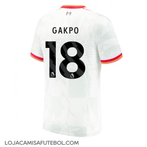 Camisa de Futebol Liverpool Cody Gakpo #18 Equipamento Alternativo 2024-25 Manga Curta